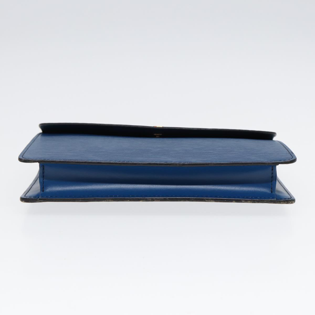 Louis Vuitton Montaigne Blue Leather Clutch Bag