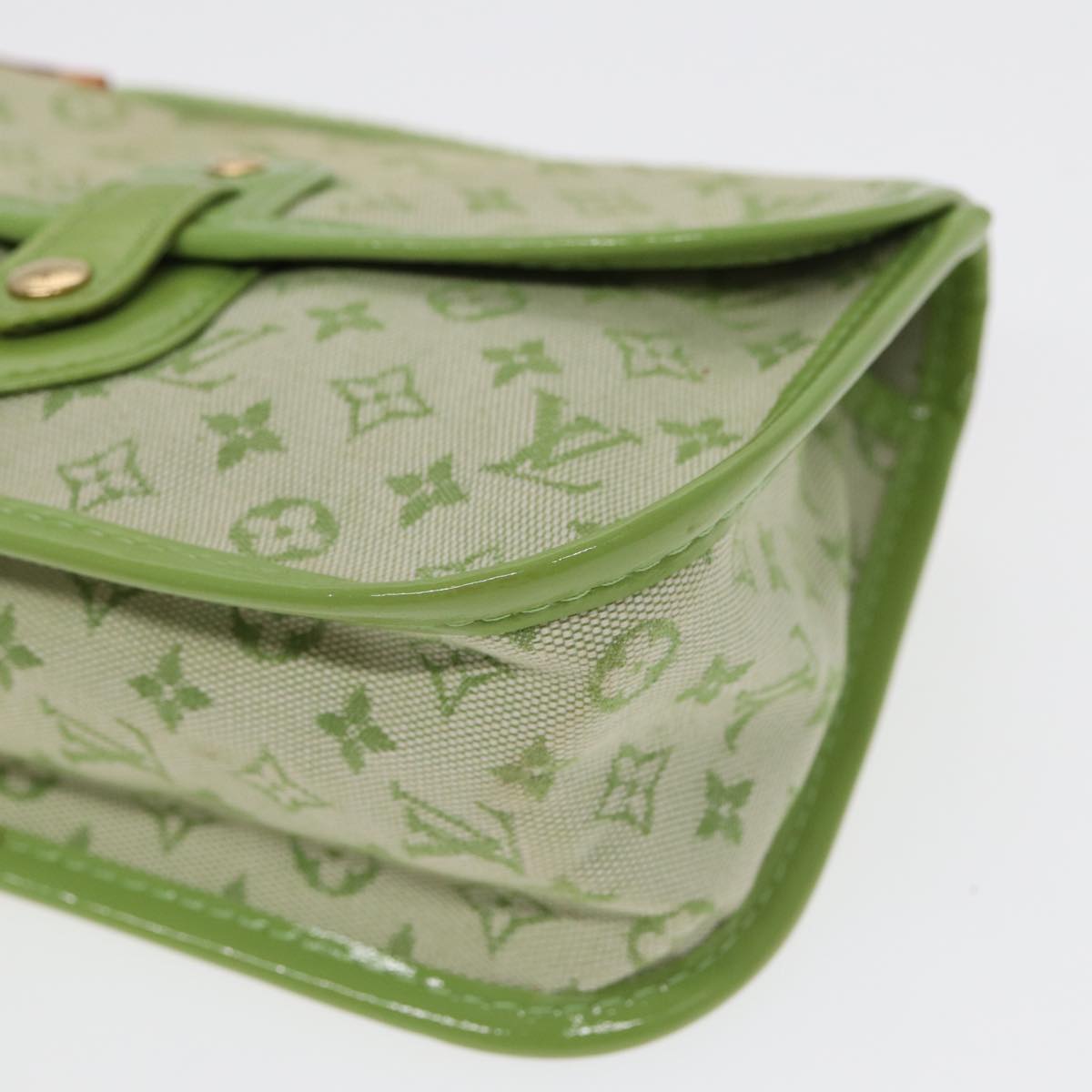 Louis Vuitton Marie Green Canvas Clutch Bag