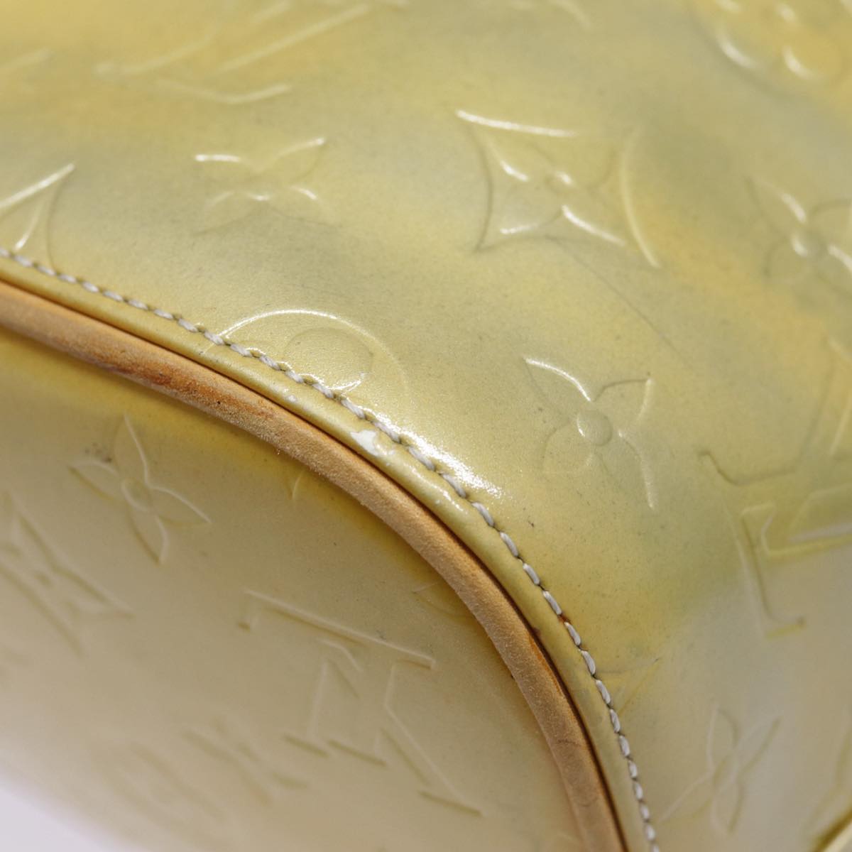 Louis Vuitton Houston Yellow Patent Leather Handbag