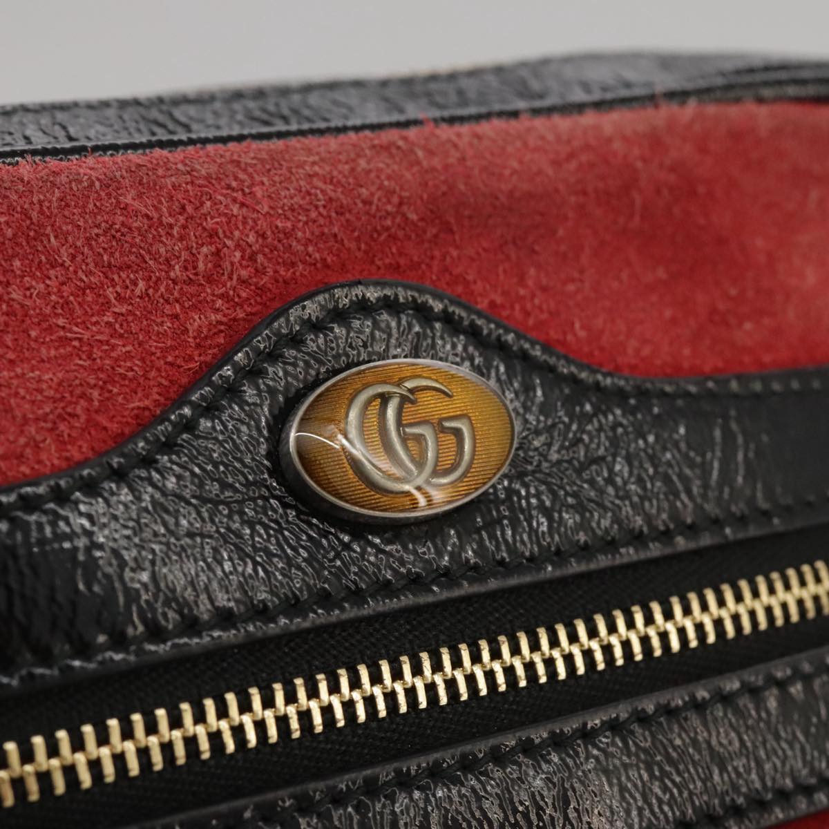 Gucci Ophidia Red Suede Shoulder Bag