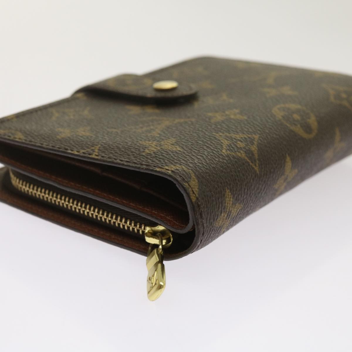 Louis Vuitton Porte Papier Zip Brown Canvas Wallet