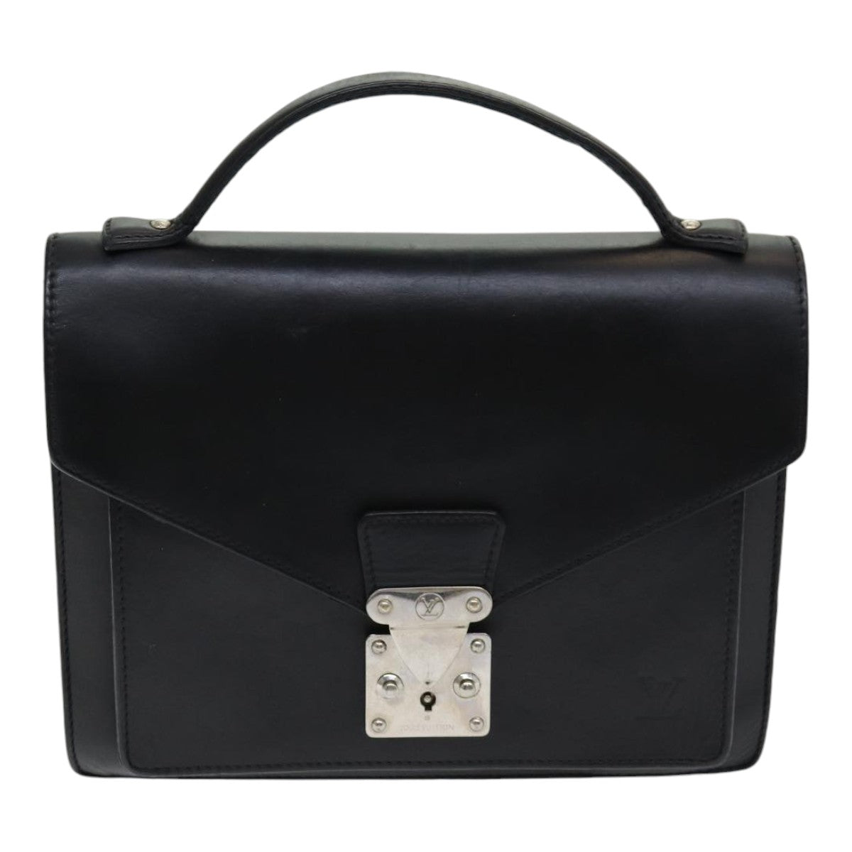 Louis Vuitton Monceau Black Leather Handbag