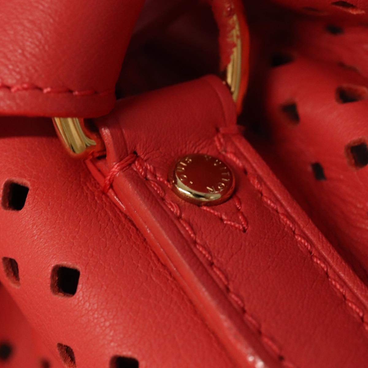 Louis Vuitton Noe Red Leather Shoulder Bag