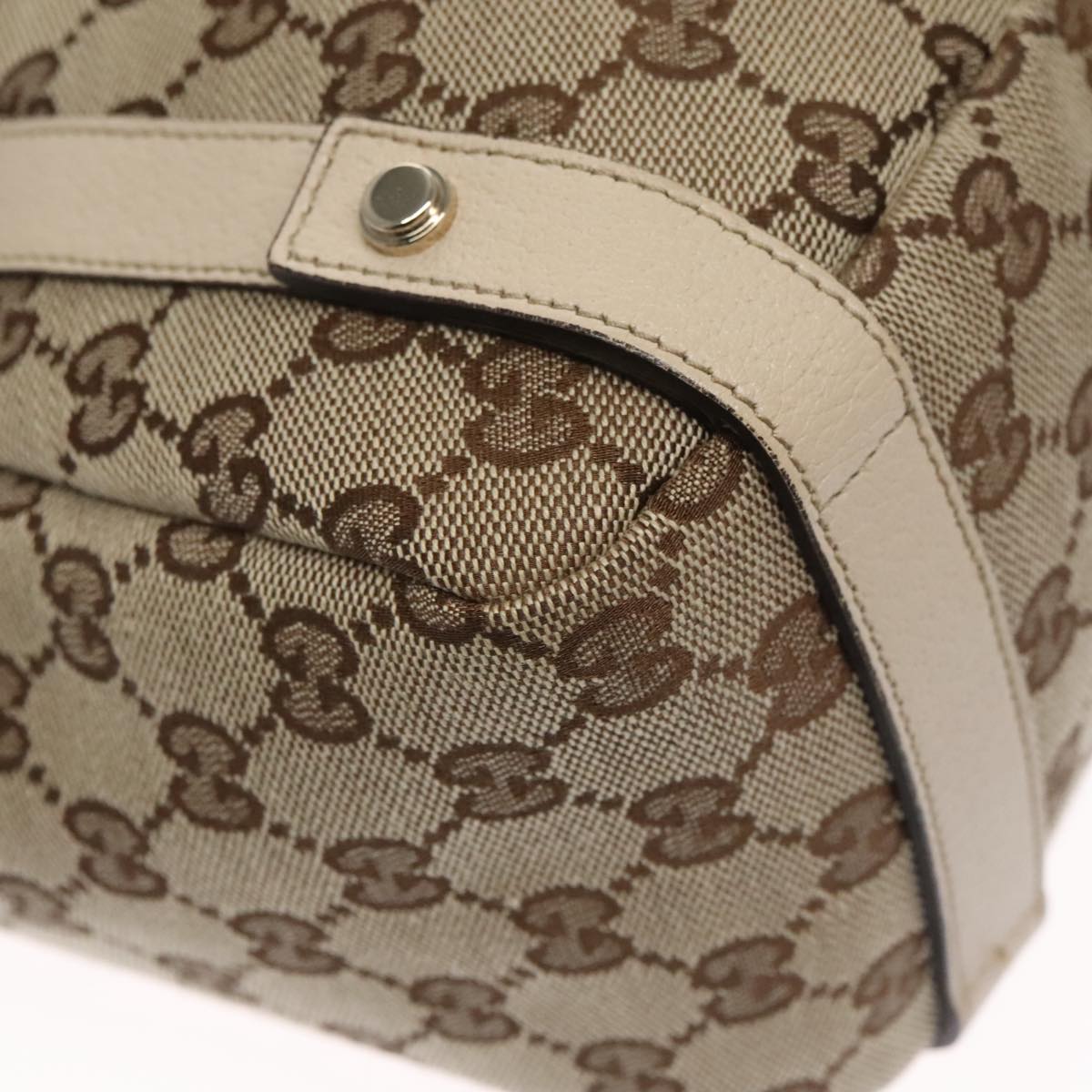 Gucci Abbey Beige Canvas Tote Bag