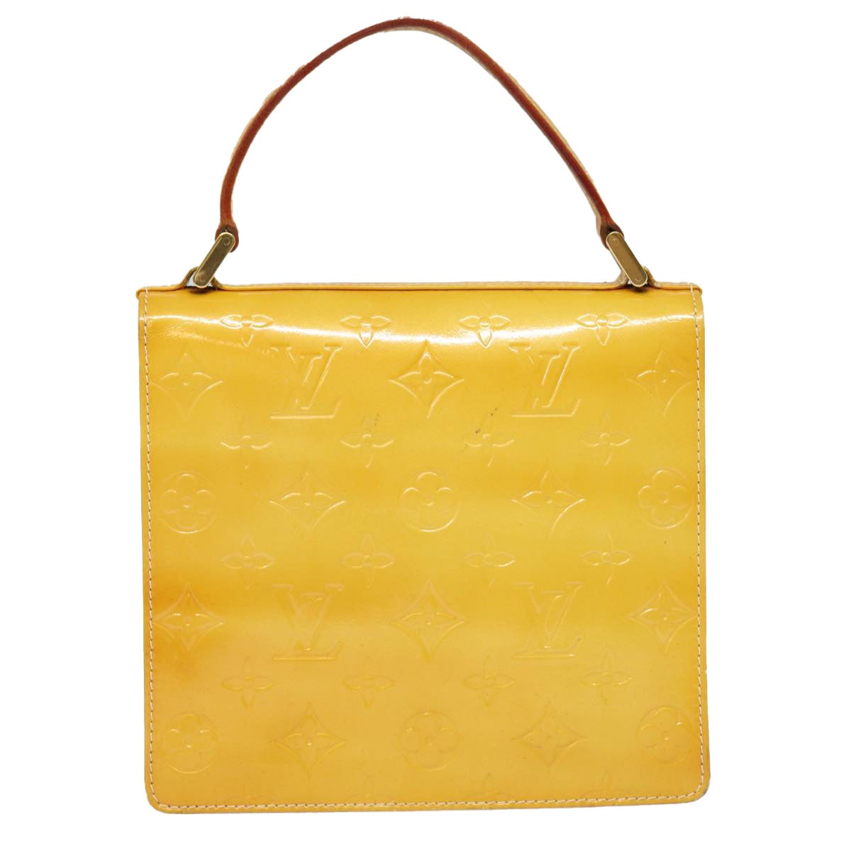 Louis Vuitton Spring Street Yellow Patent Leather Handbag