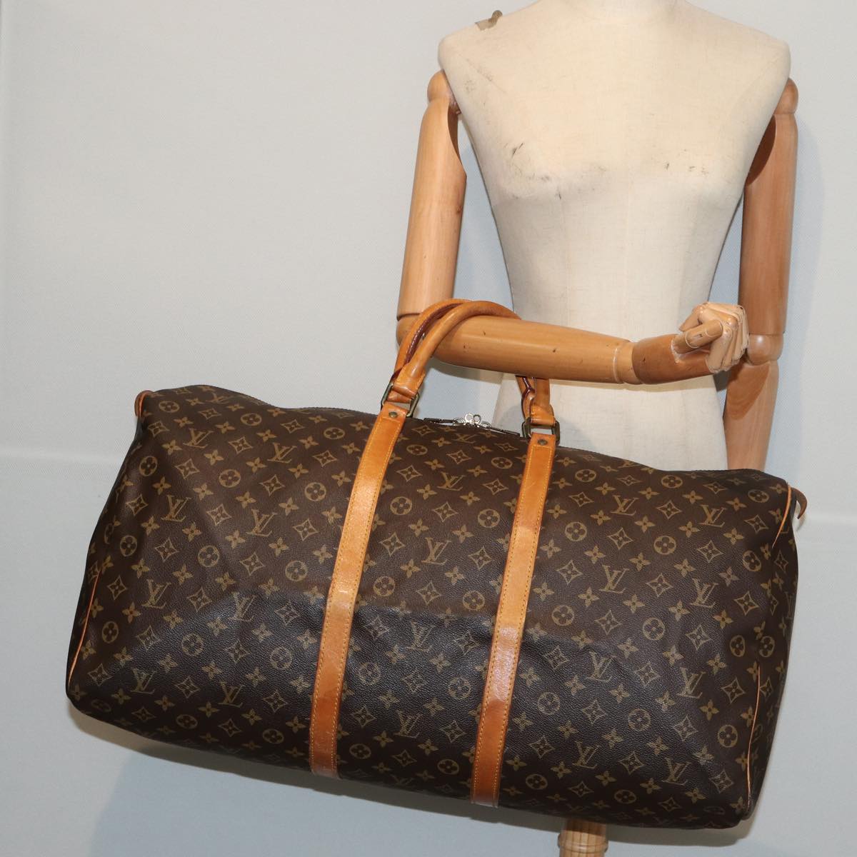 Louis Vuitton Keepall 60 Brown Canvas Travel Bag