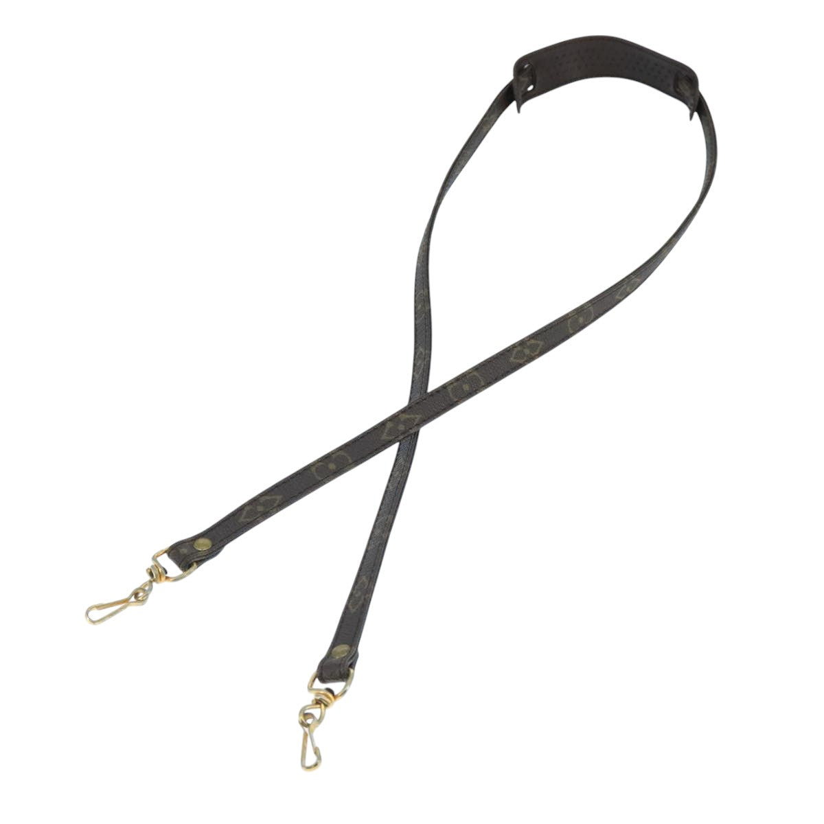 Louis Vuitton Shoulder Strap Brown Canvas Bag Jewelry ()