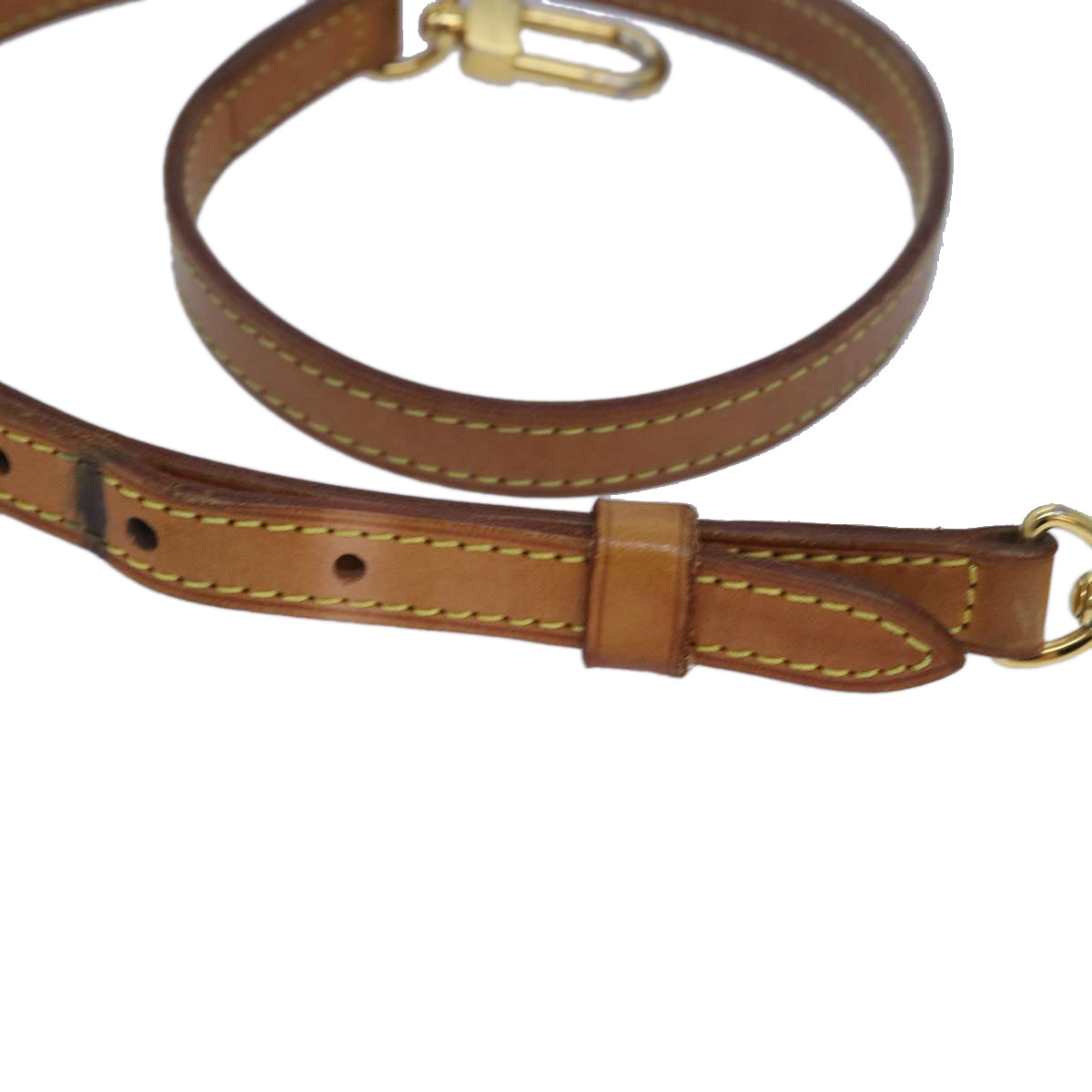 Louis Vuitton Shoulder Strap Beige Leather Bag Jewelry
