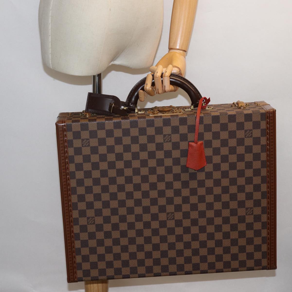 Louis Vuitton Attache Case Brown Canvas Travel Bag