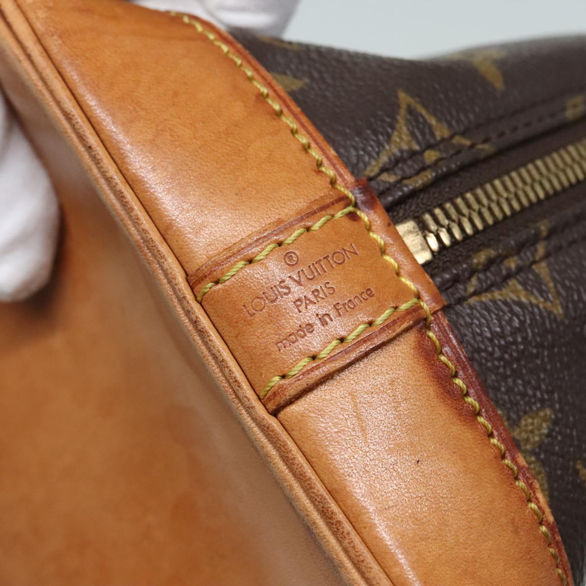 Louis Vuitton Alma Brown Canvas Handbag
