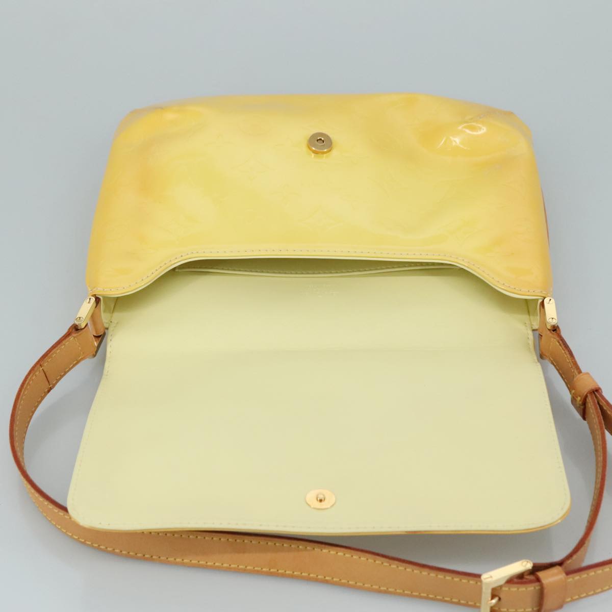 Louis Vuitton Thompson Street Yellow Patent Leather Shoulder Bag