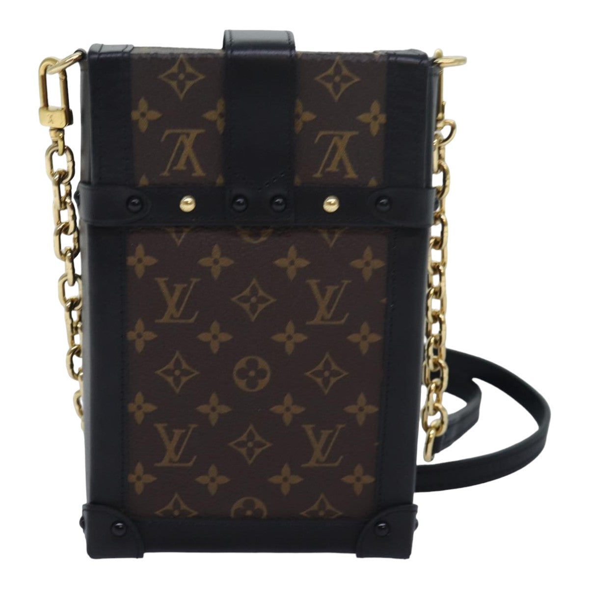 Louis Vuitton Trunk Brown Canvas Shoulder Bag