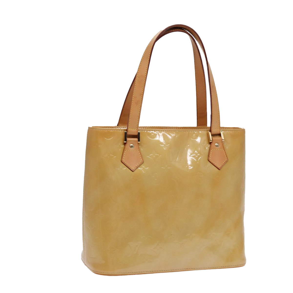 Louis Vuitton Houston Beige Patent Leather Handbag