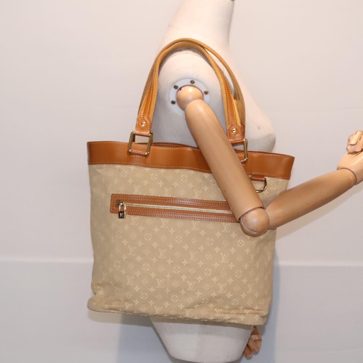Louis Vuitton Lucille Beige Canvas Tote Bag