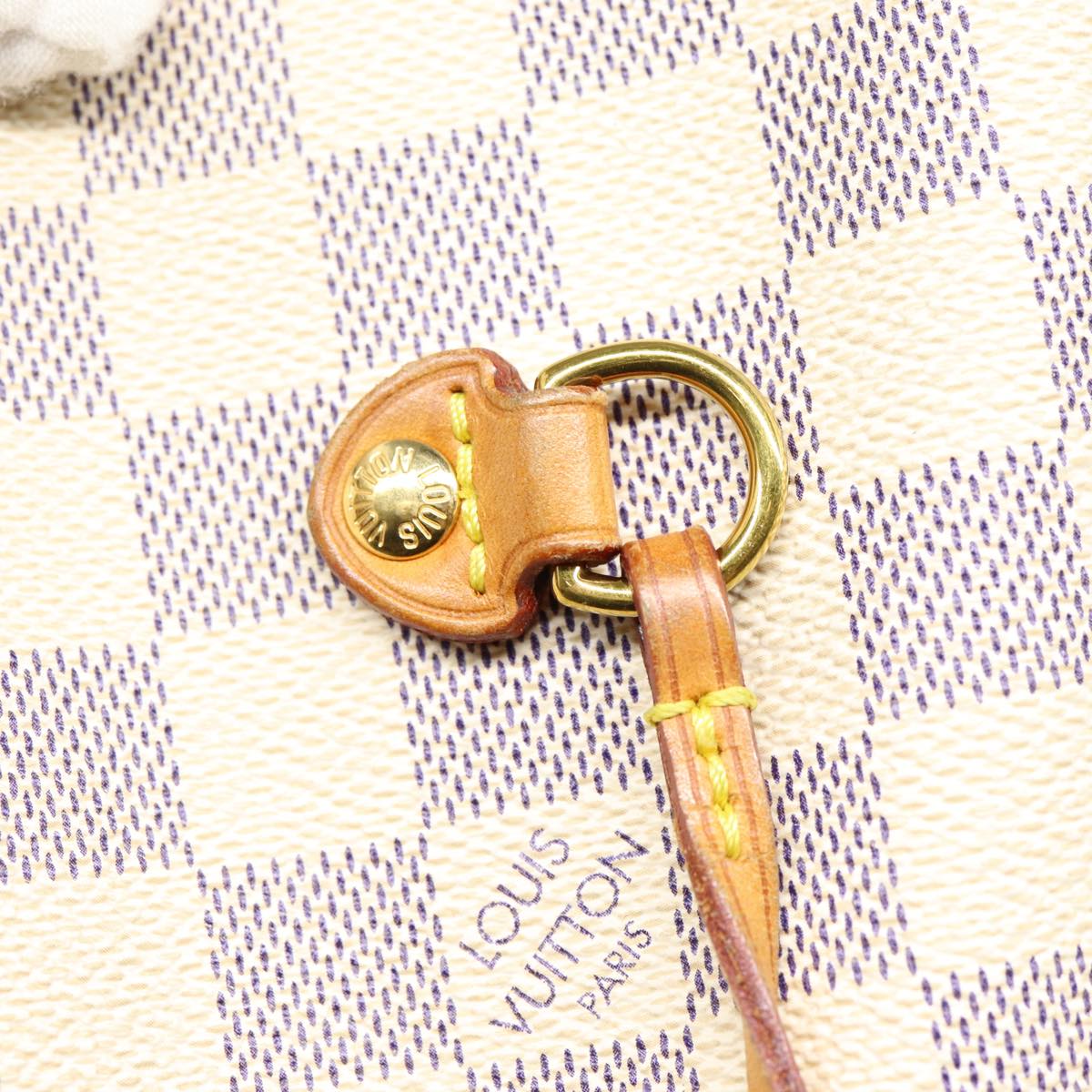 Louis Vuitton Neverfull Mm White Canvas Tote Bag