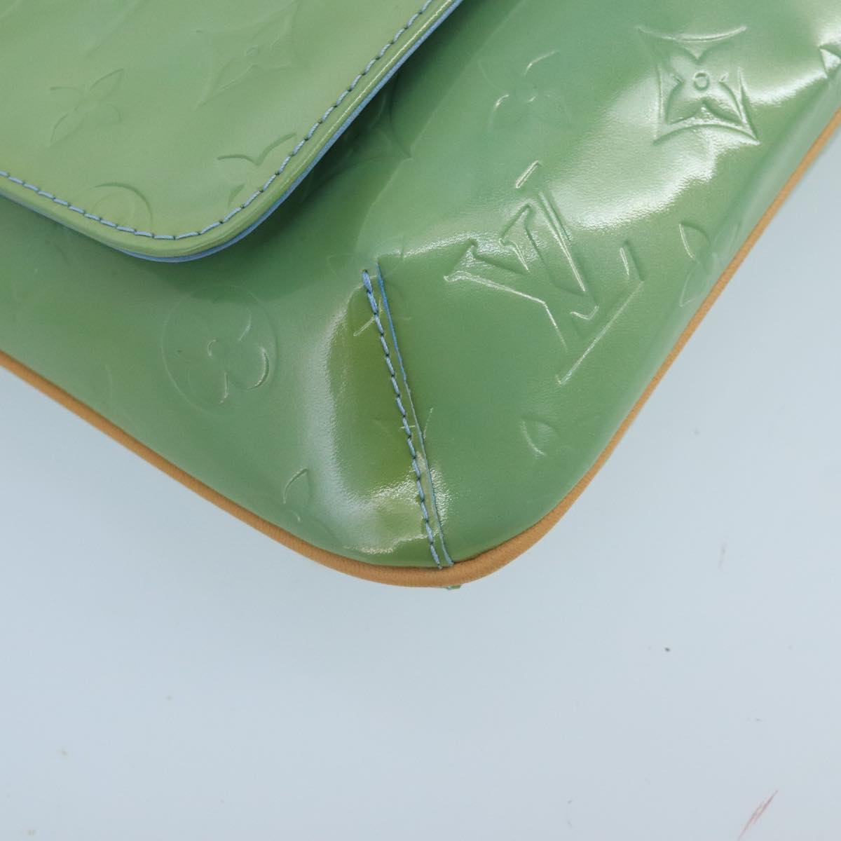 Louis Vuitton Thompson Green Patent Leather Shoulder Bag
