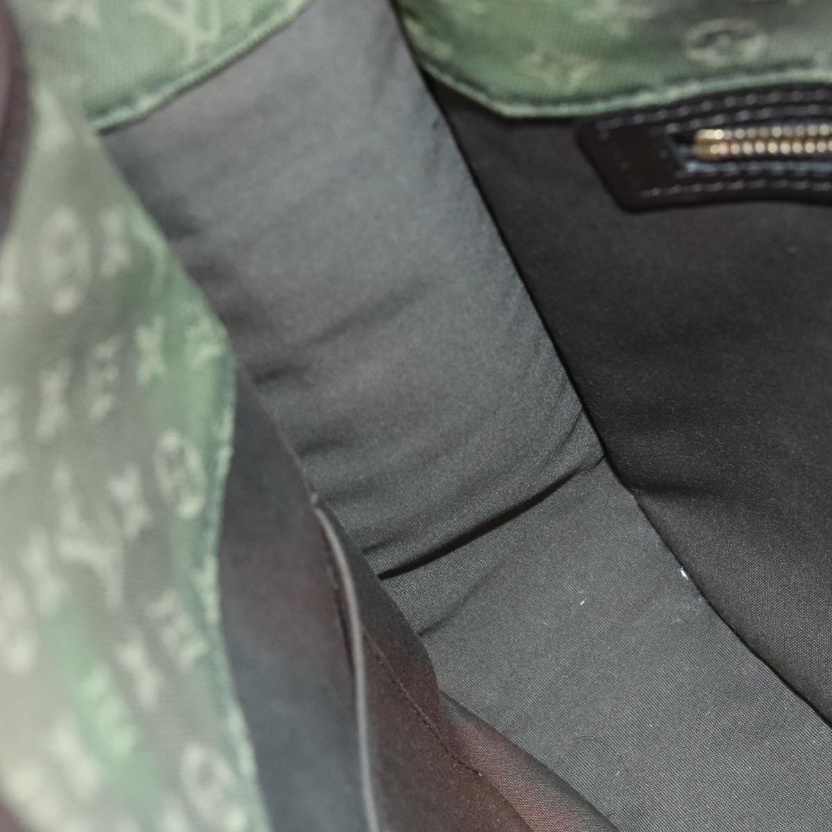Louis Vuitton Mary Kate Green Canvas Shoulder Bag