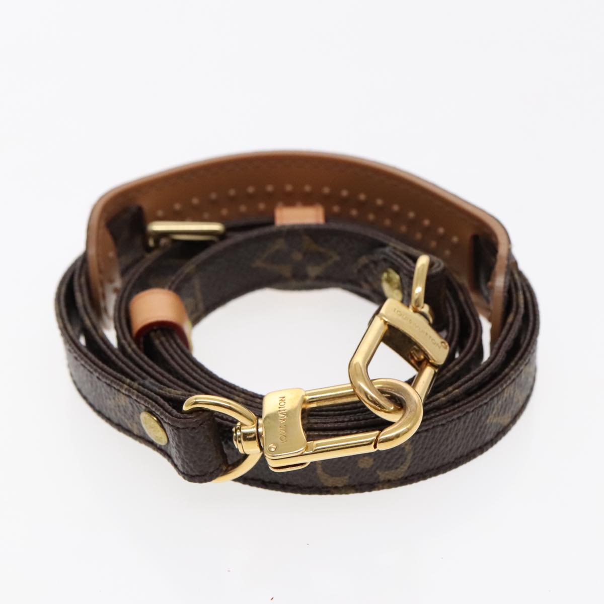 Louis Vuitton Shoulder Strap Brown Canvas Bag Jewelry