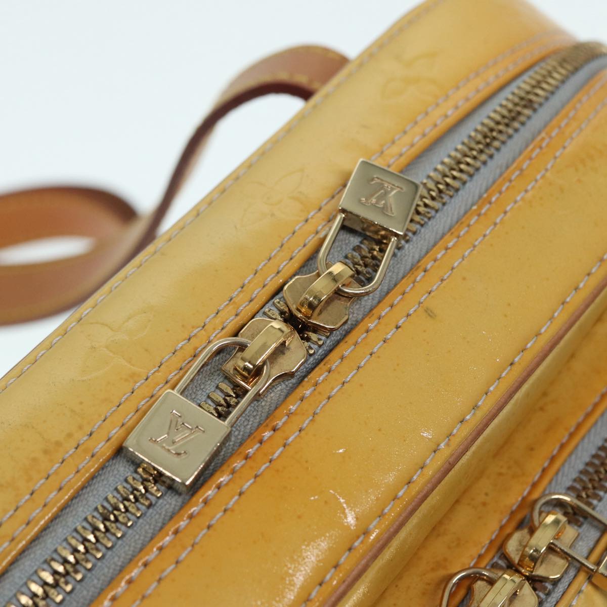 Louis Vuitton Marly Yellow Patent Leather Backpack Bag