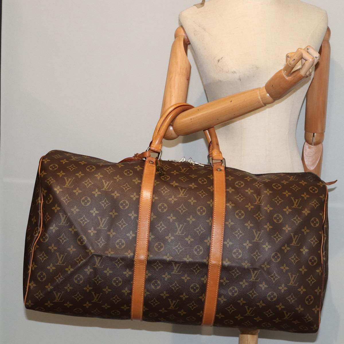 Louis Vuitton Keepall 60 Brown Canvas Travel Bag