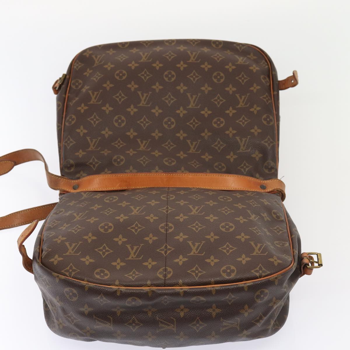 Louis Vuitton Saumur 35 Brown Canvas Shoulder Bag