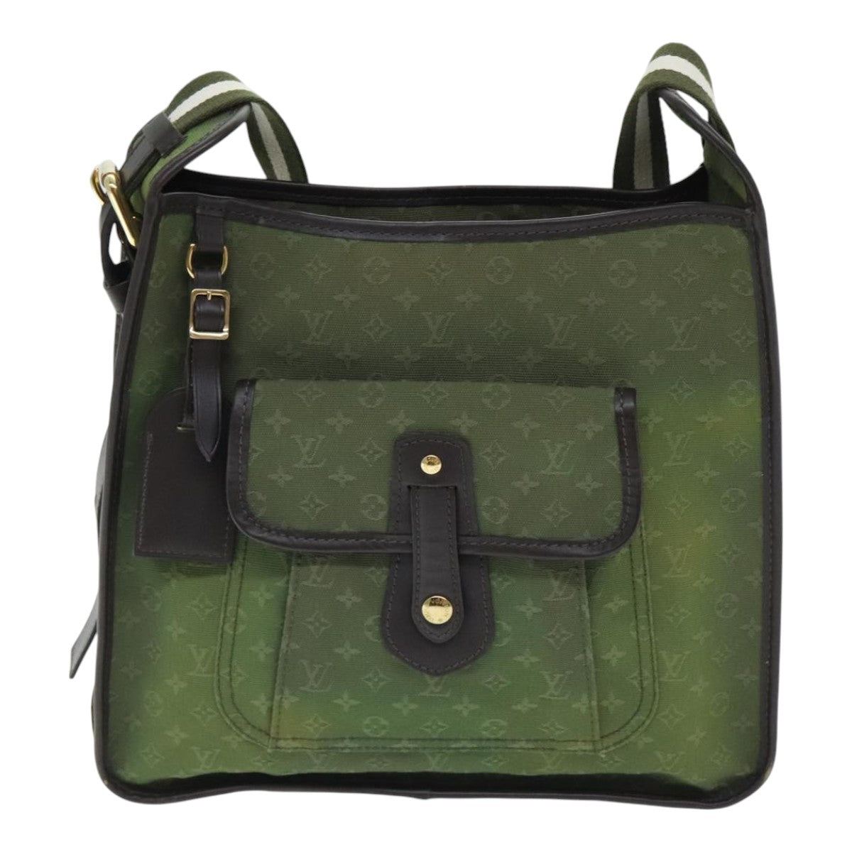 Louis Vuitton Mary Kate Green Canvas Shoulder Bag