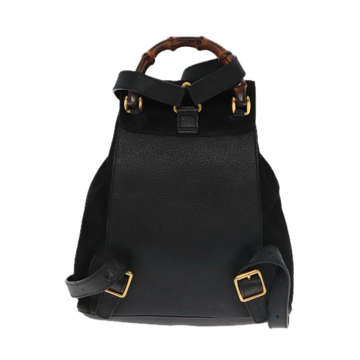 Gucci Bamboo Black Suede Backpack Bag