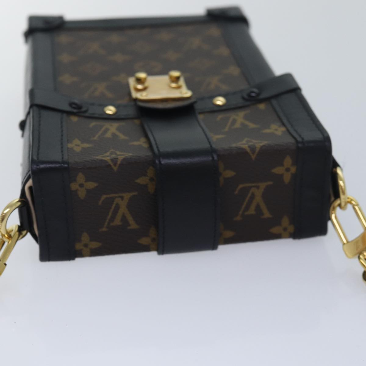 Louis Vuitton Trunk Brown Canvas Shoulder Bag