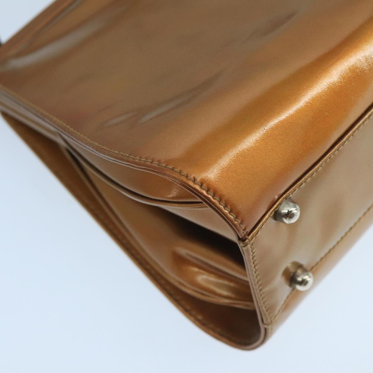 Gucci Jackie Brown Patent Leather Shoulder Bag