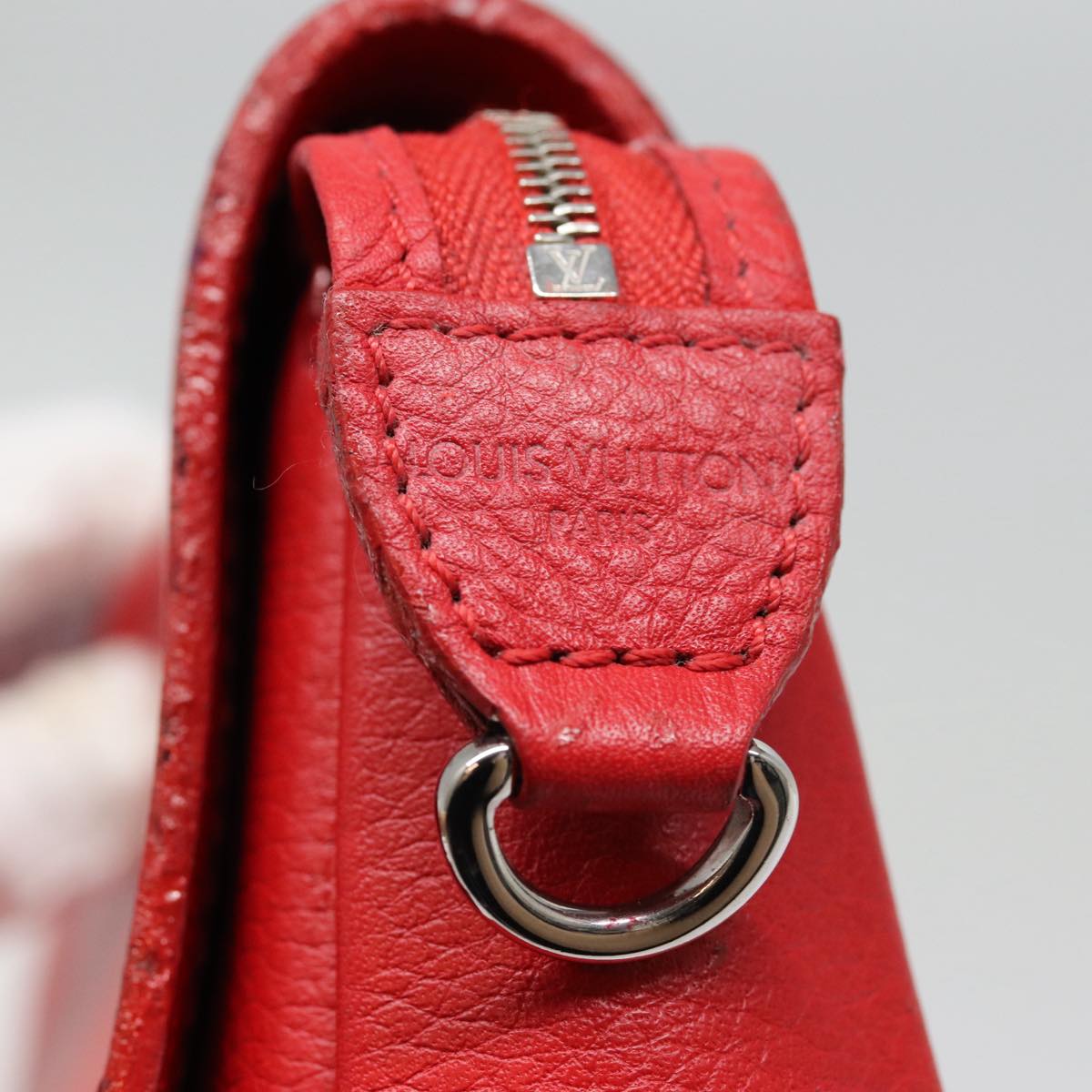 Louis Vuitton Parnassea Red Leather Clutch Bag