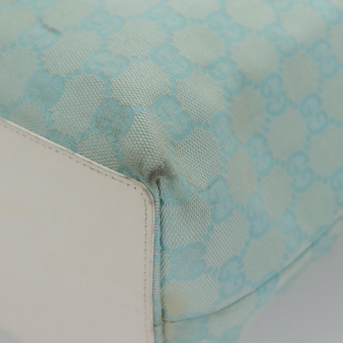 Gucci Gg Canvas Blue Canvas Tote Bag