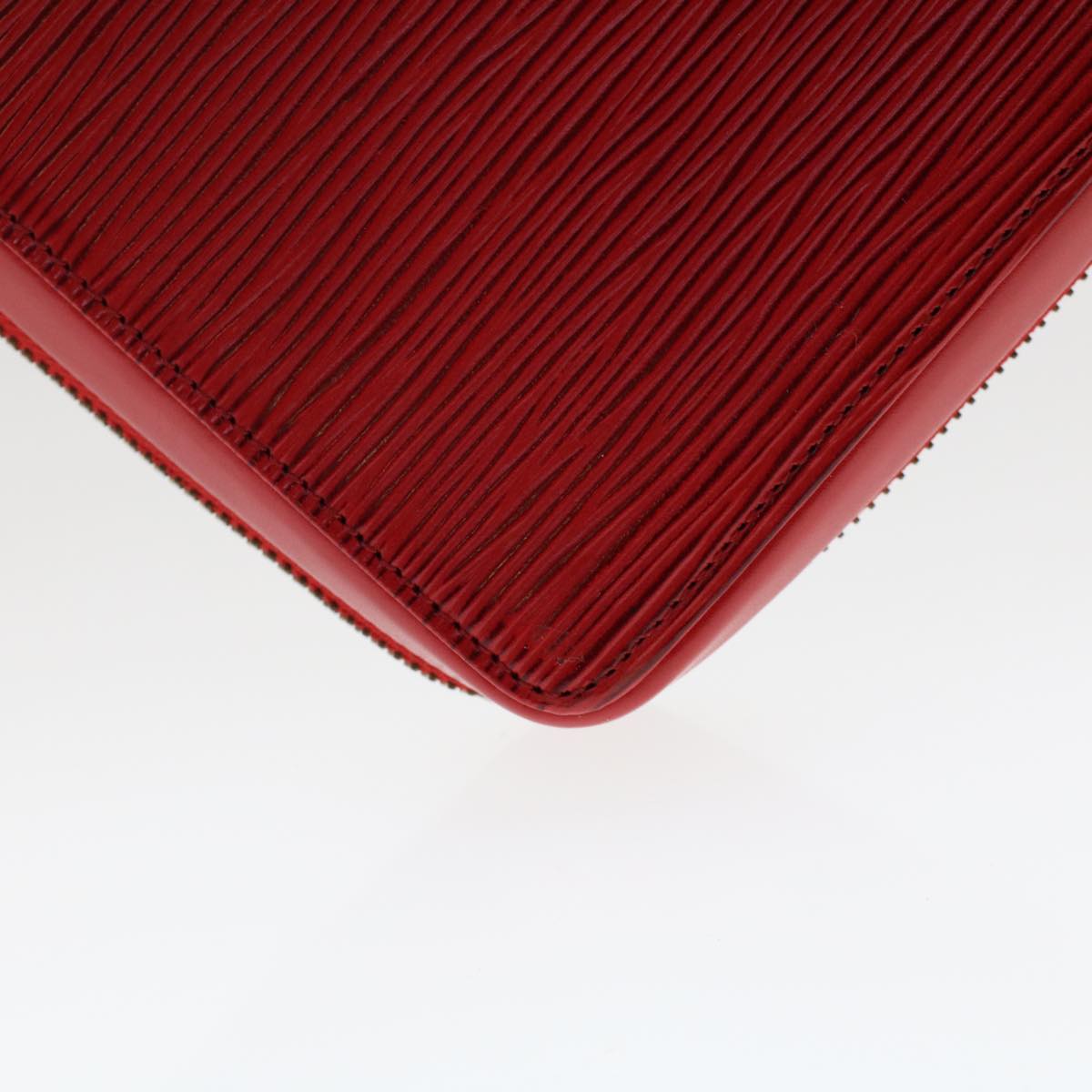 Louis Vuitton Pochette Red Leather Clutch Bag