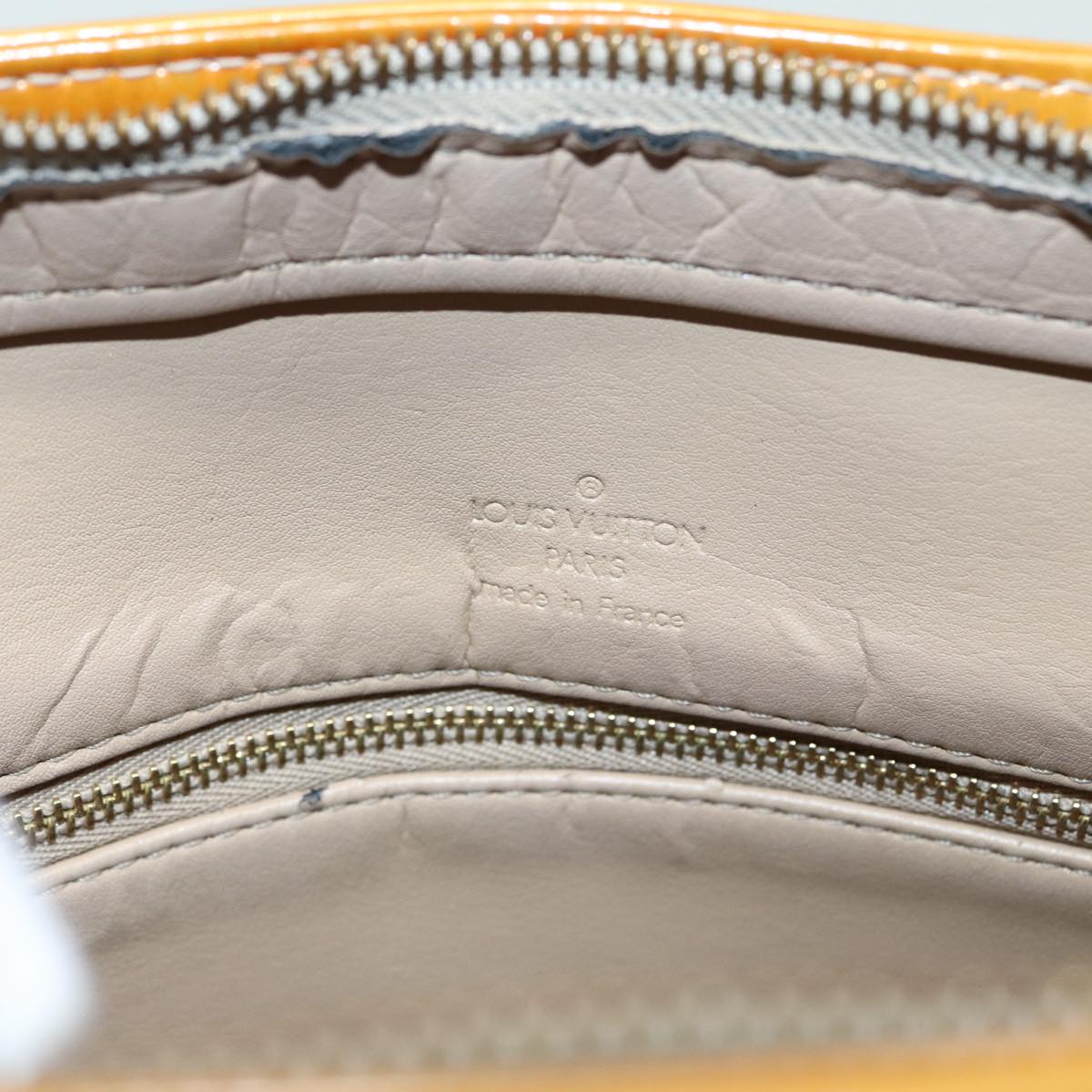 Louis Vuitton Houston Beige Patent Leather Handbag