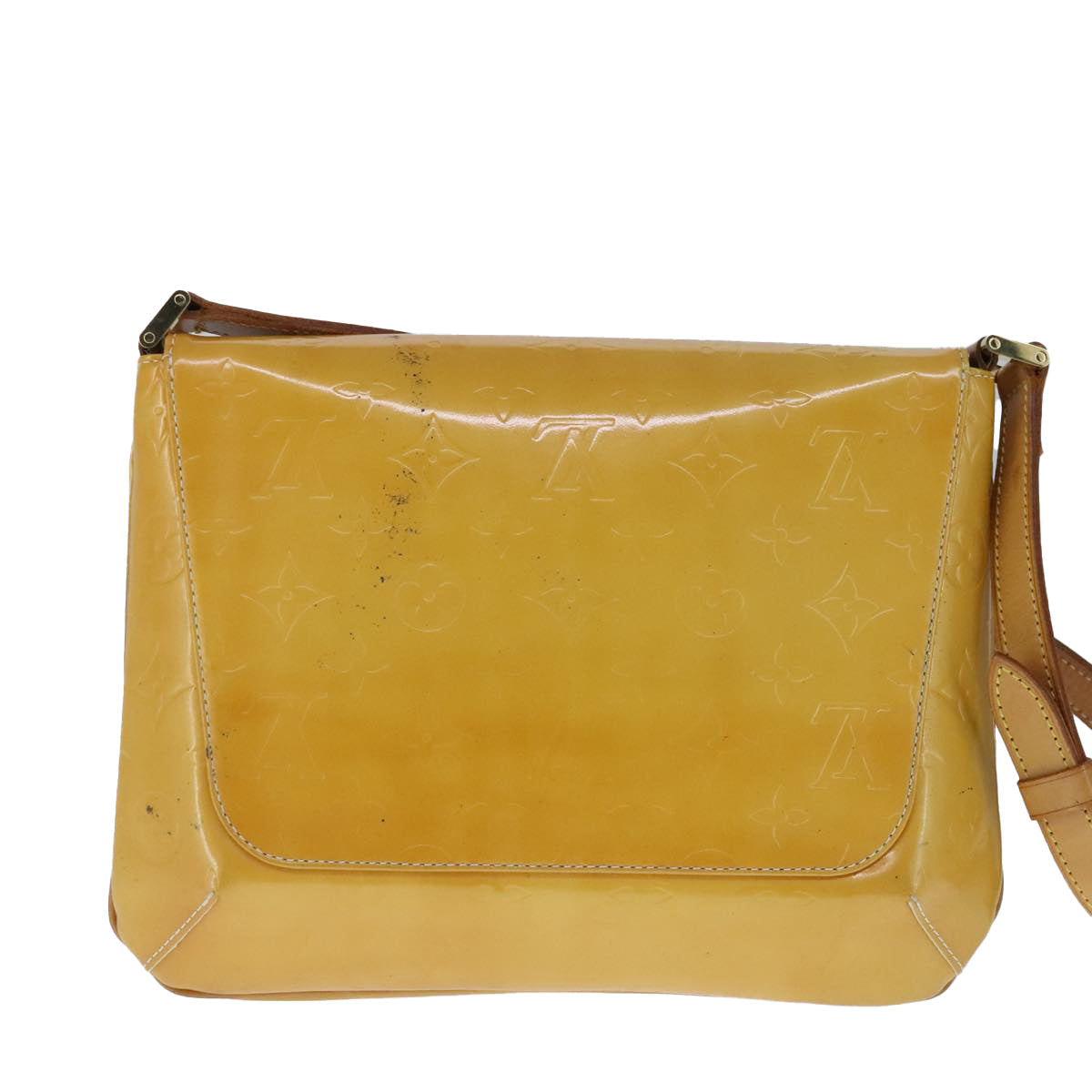 Louis Vuitton Thompson Street Beige Patent Leather Shoulder Bag