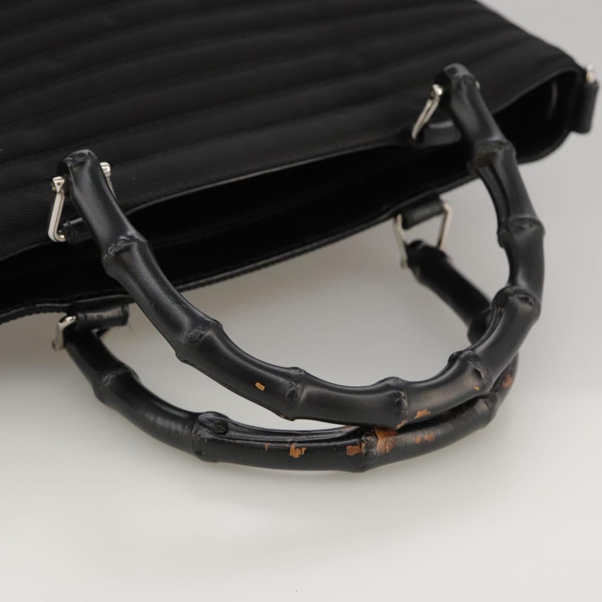 Gucci Bamboo Black Synthetic Handbag