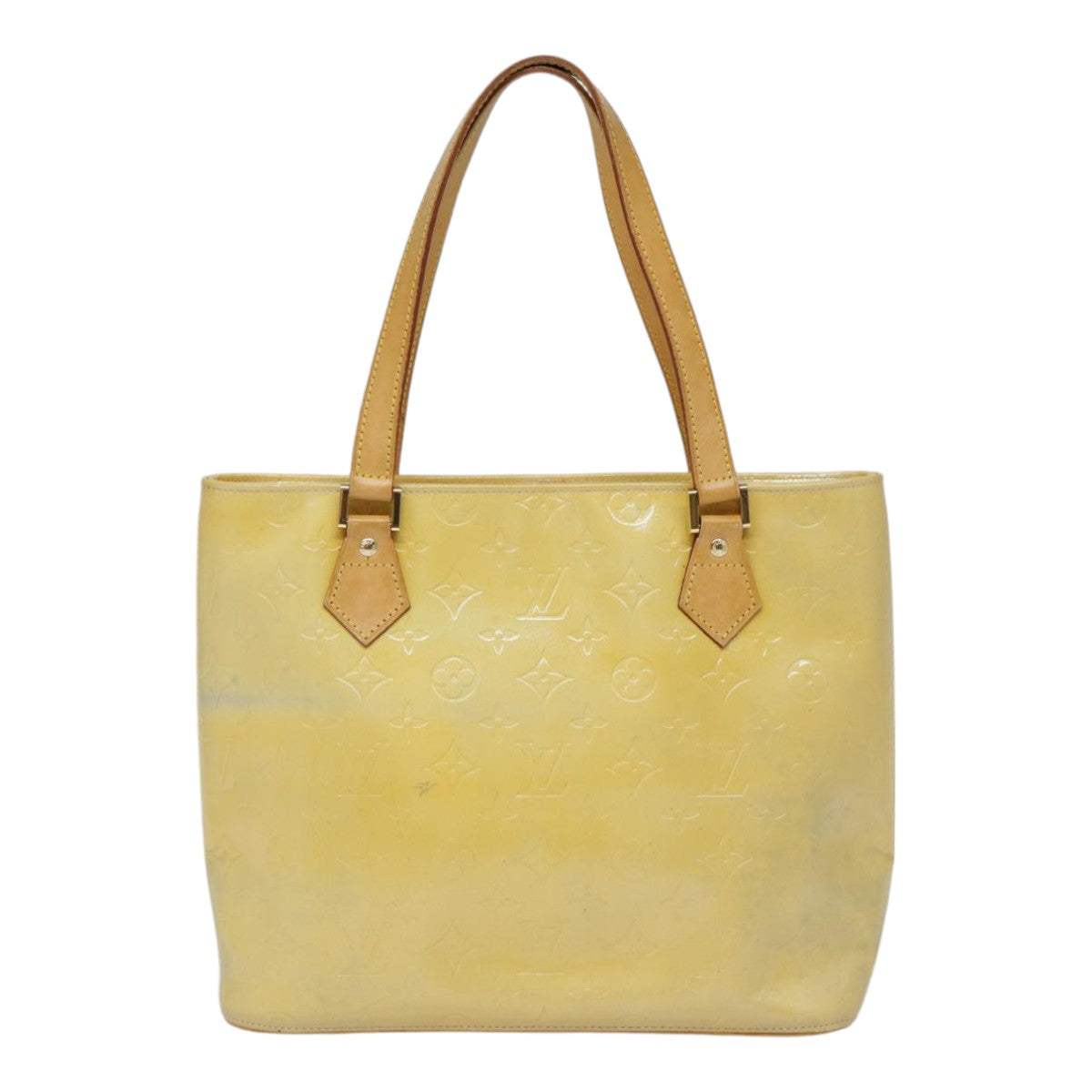 Louis Vuitton Houston Yellow Patent Leather Handbag