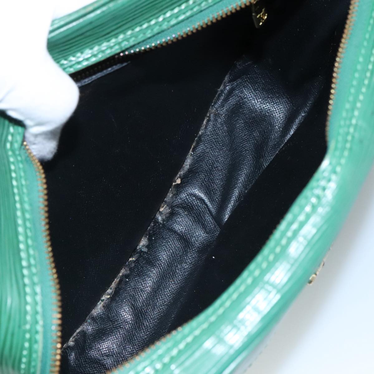 Louis Vuitton Jeune Fille Green Leather Shoulder Bag