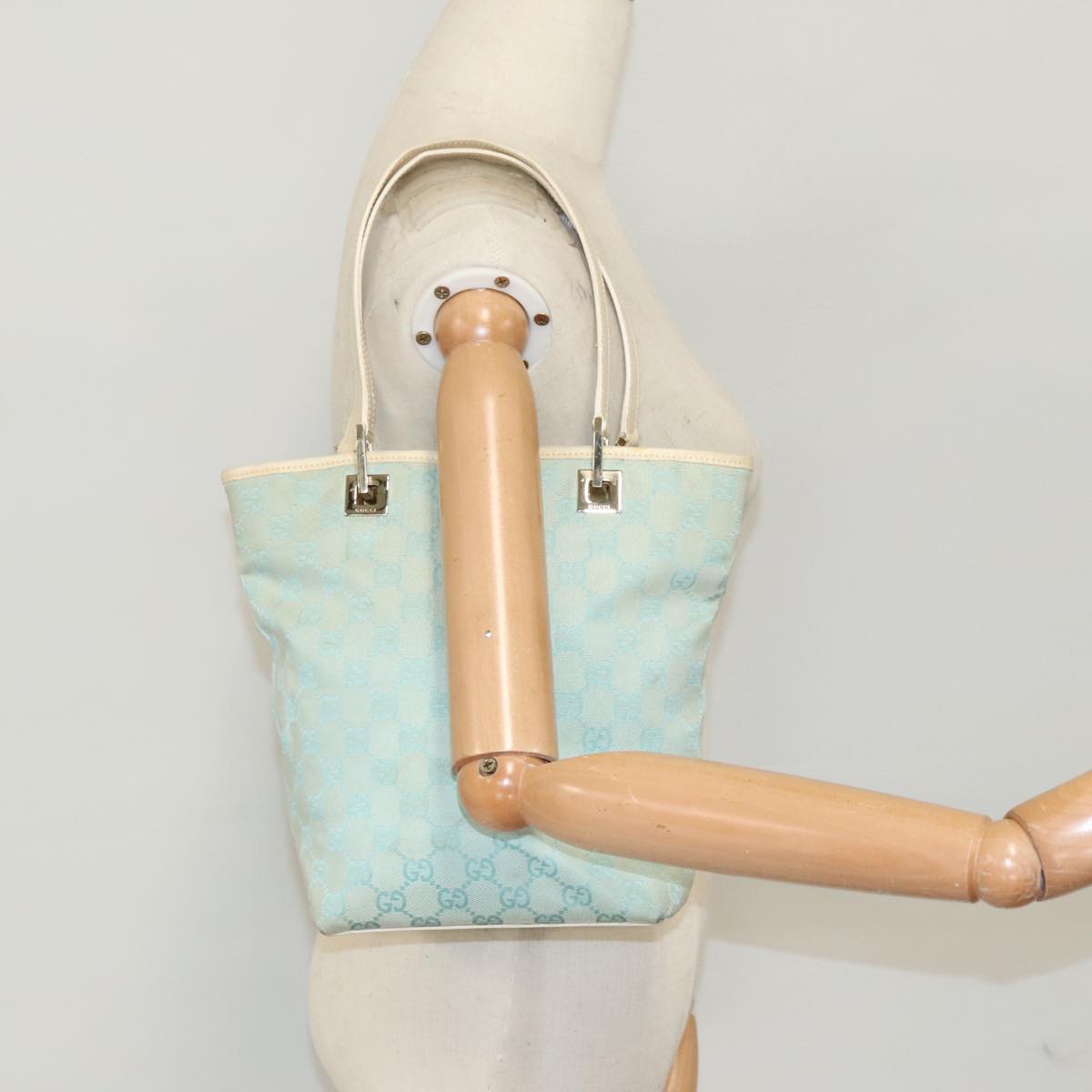Gucci Blue Canvas Tote Bag