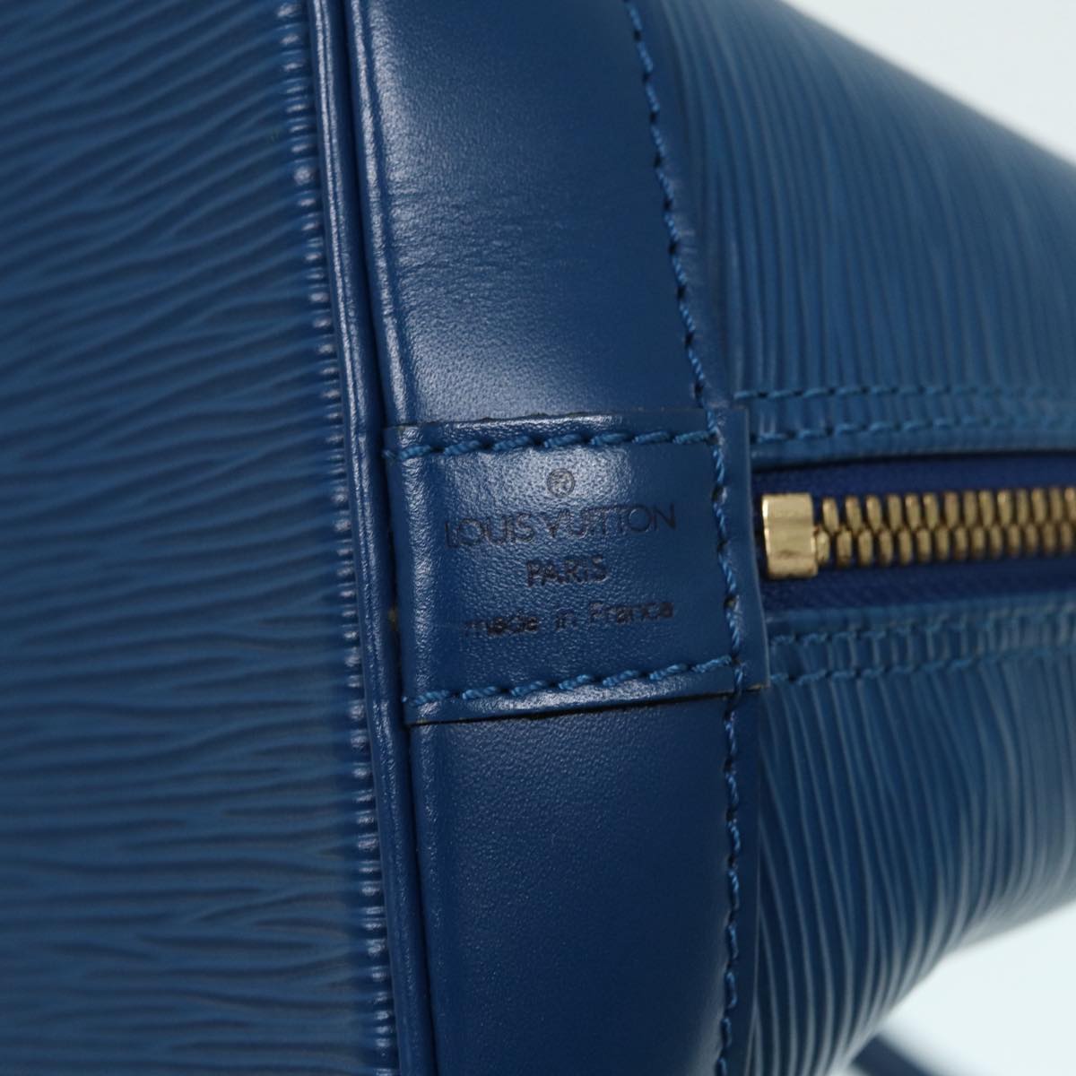 Louis Vuitton Alma Blue Leather Handbag