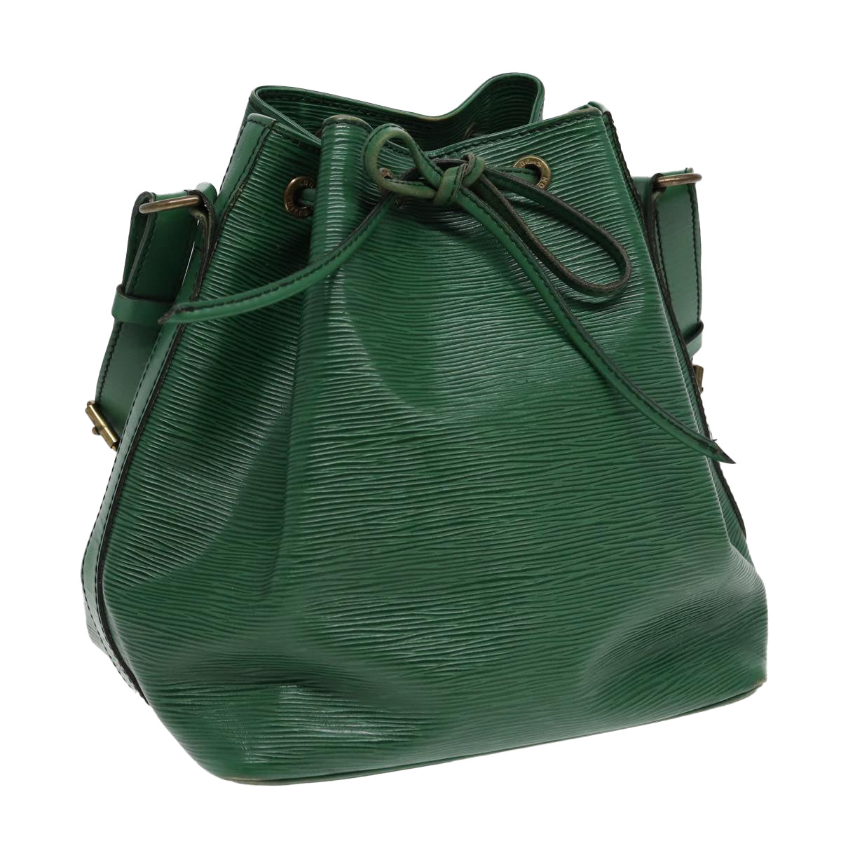 Louis Vuitton Noé Green Leather Shoulder Bag