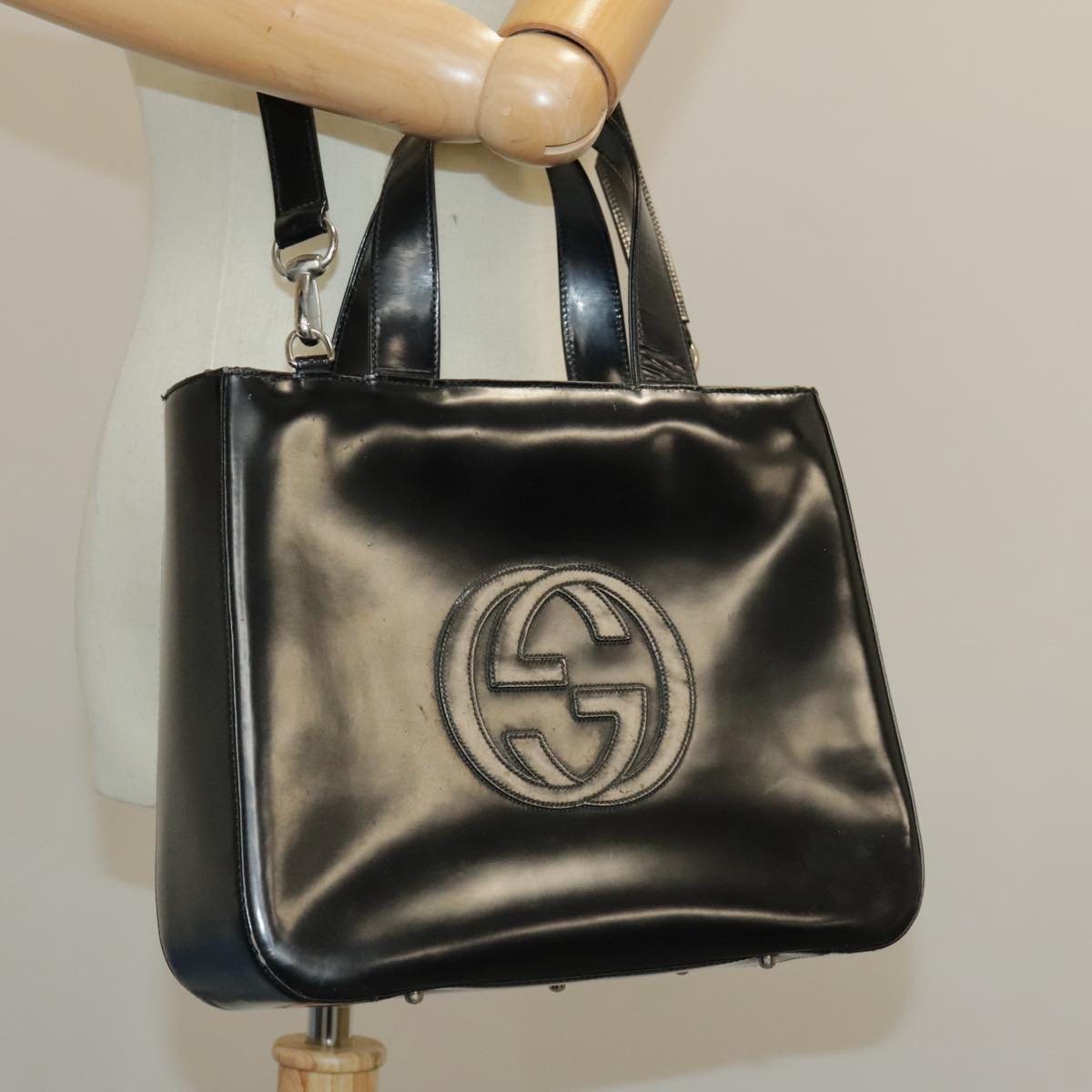 Gucci Soho Black Patent Leather Handbag