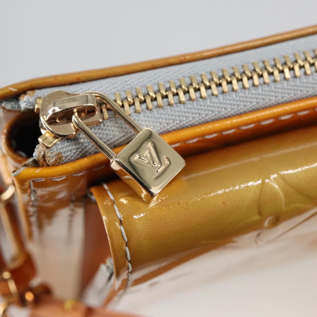 Louis Vuitton Mott Yellow Patent Leather Shoulder Bag