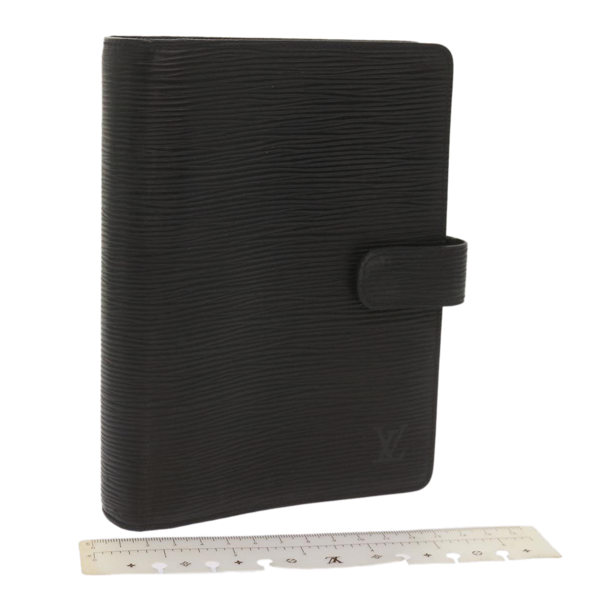 Louis Vuitton Agenda Mm Black Leather Wallet