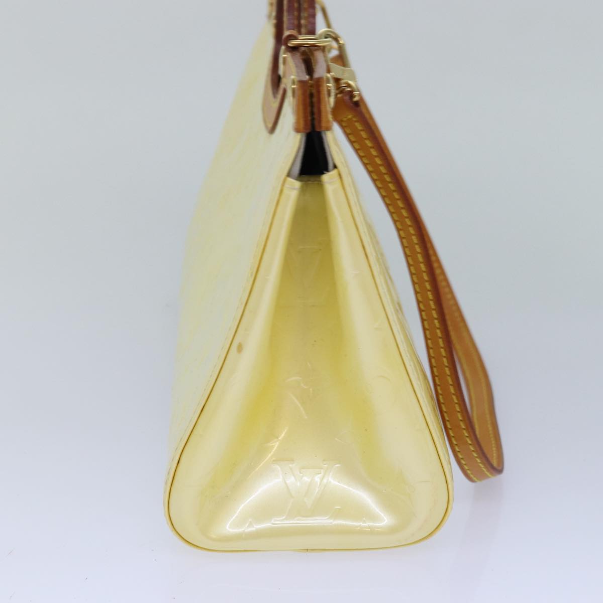 Louis Vuitton Roxbury Beige Patent Leather Handbag