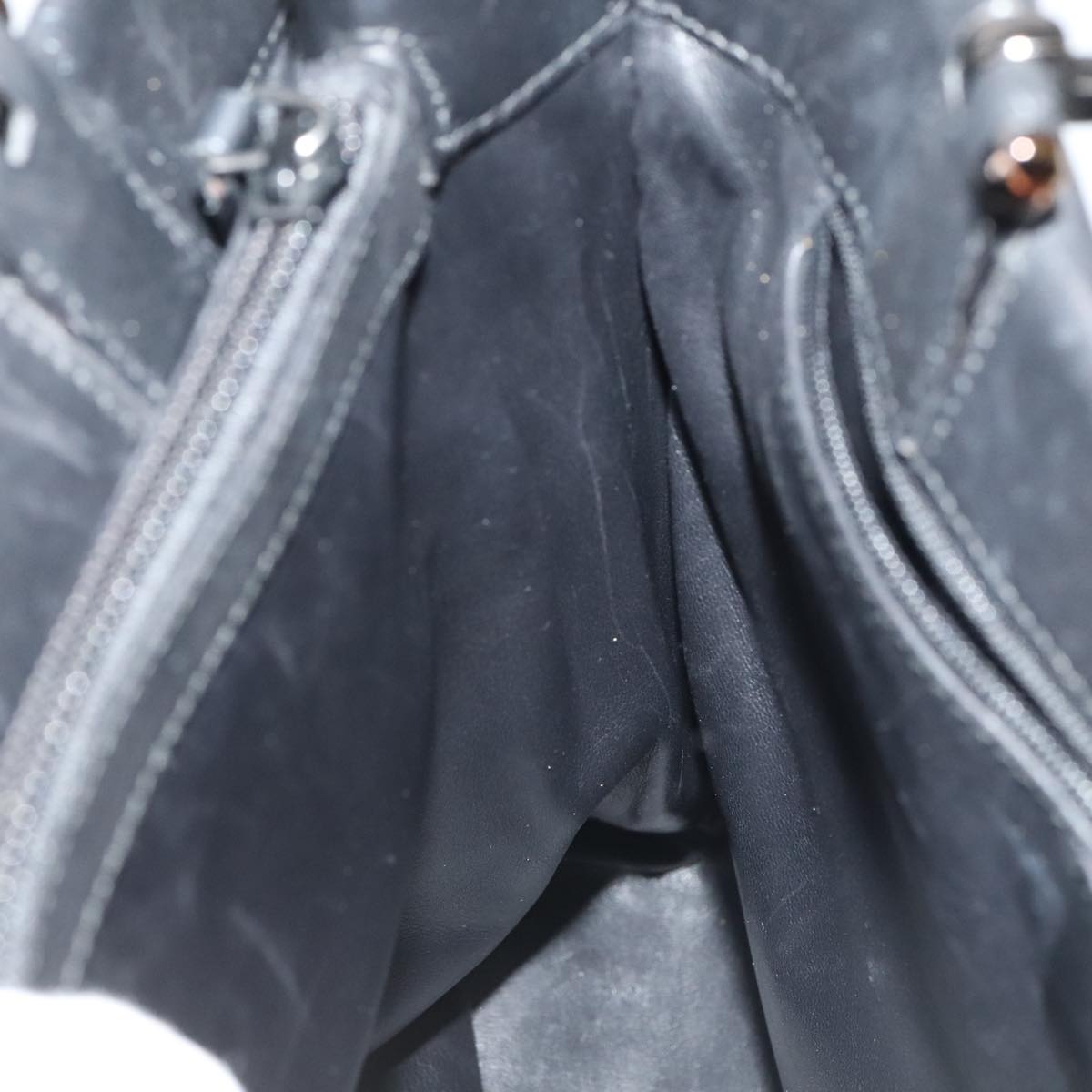 Gucci Black Leather Tote Bag