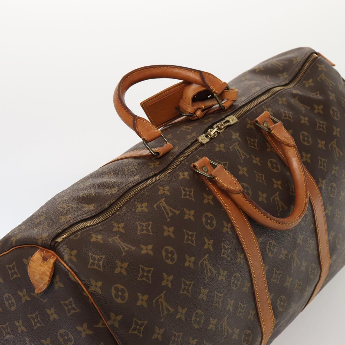 Louis Vuitton Keepall 60 Brown Canvas Travel Bag