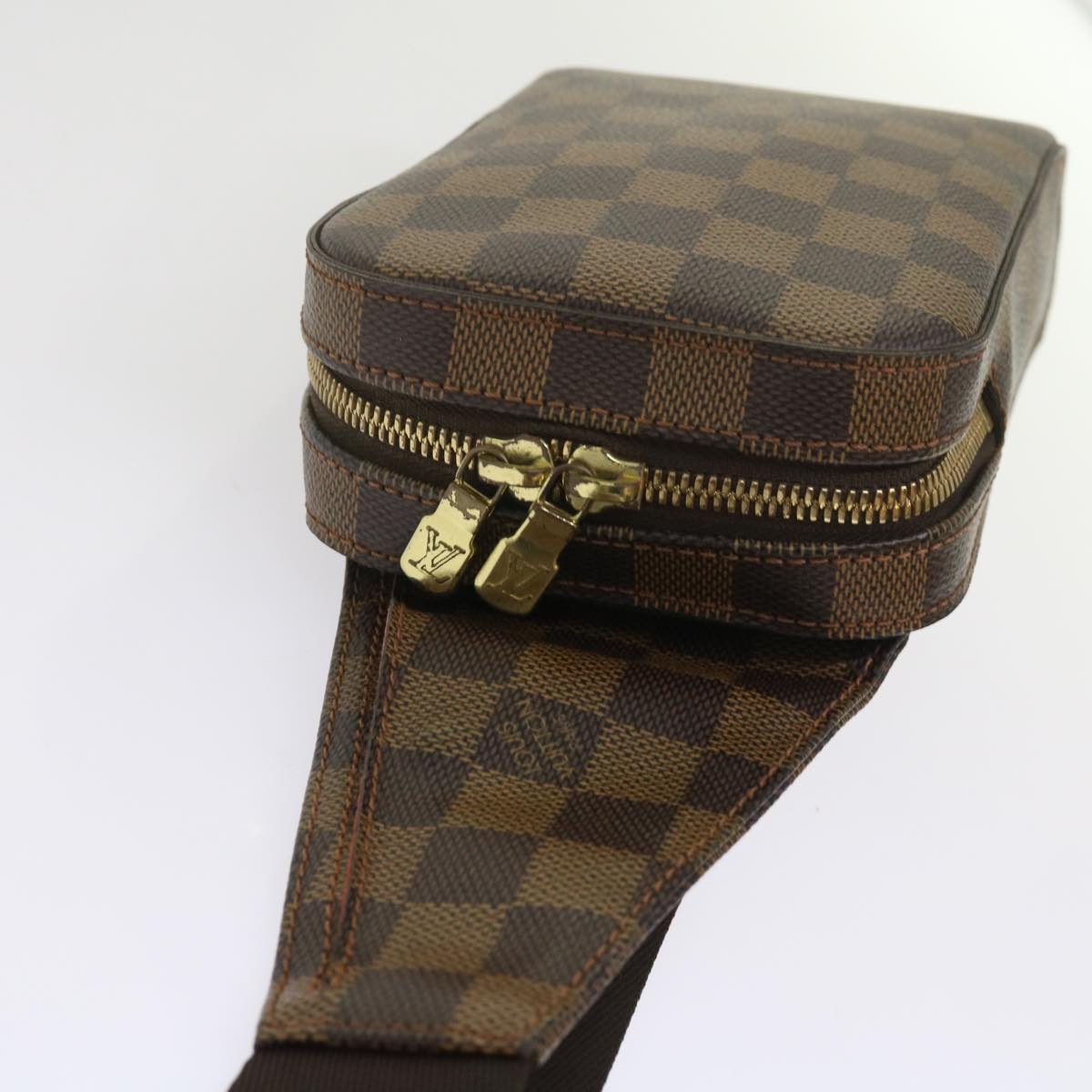 Louis Vuitton Geronimos Brown Canvas Shoulder Bag