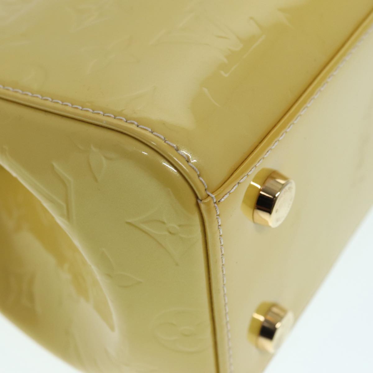 Louis Vuitton Brea Yellow Patent Leather Handbag