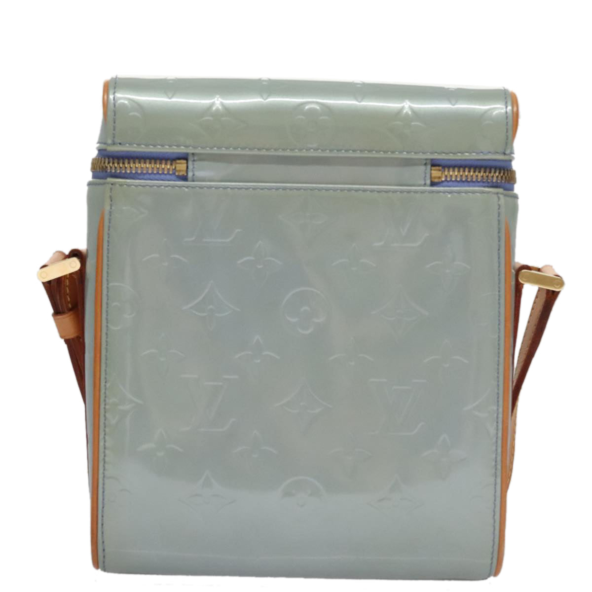 Louis Vuitton Sullivan Grey Patent Leather Shoulder Bag