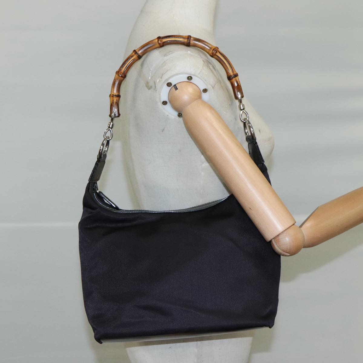 Gucci Bamboo Black Synthetic Handbag